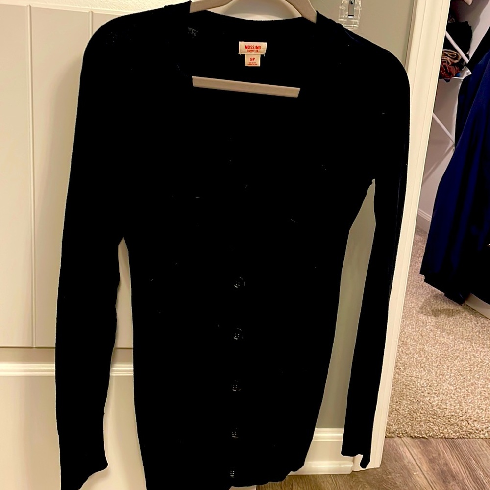 Women’s size small black cardigan. Fits tts. Barely worn